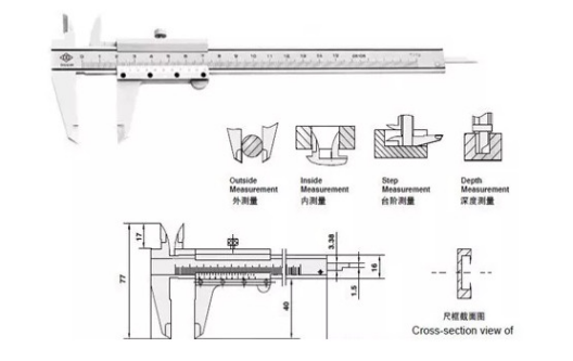 Vernier calipers mono-block type02