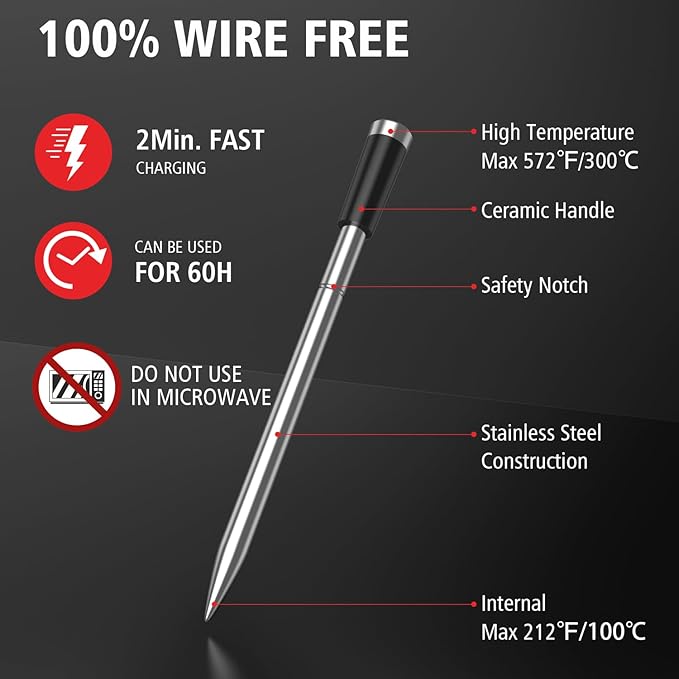 BFK-60 Smart 2-probes Meat Thermometer